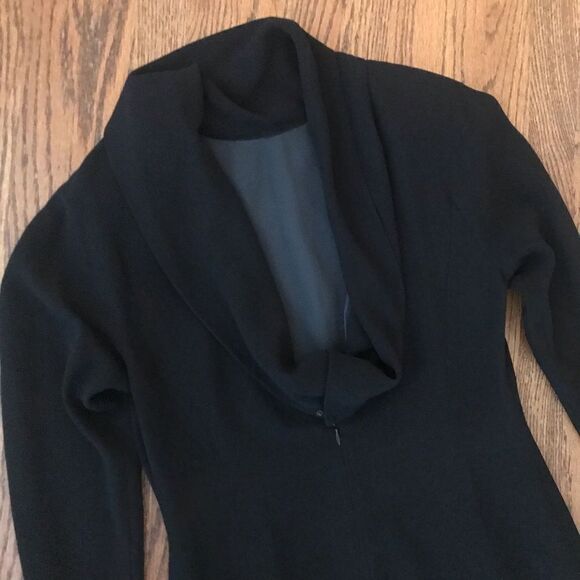 Vtg 1990s scoop back open fitted LBD 10 Dress - Picture 3 of 6